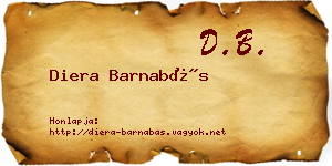 Diera Barnabás névjegykártya