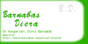 barnabas diera business card
